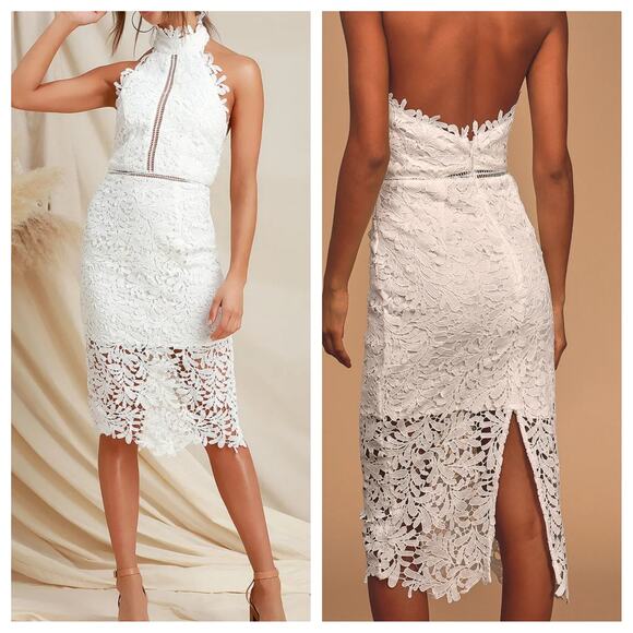 Lulus Divine Destiny White Lace Midi Dress - Picture 9 of 9